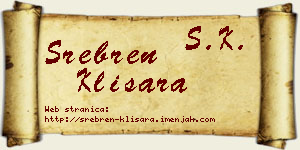 Srebren Klisara vizit kartica